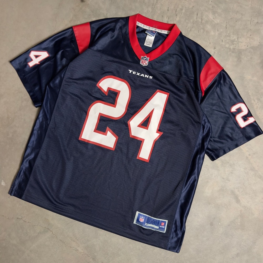 Vintage NFL Pro Line Houston Texans Jersey Mens XL Blue 24